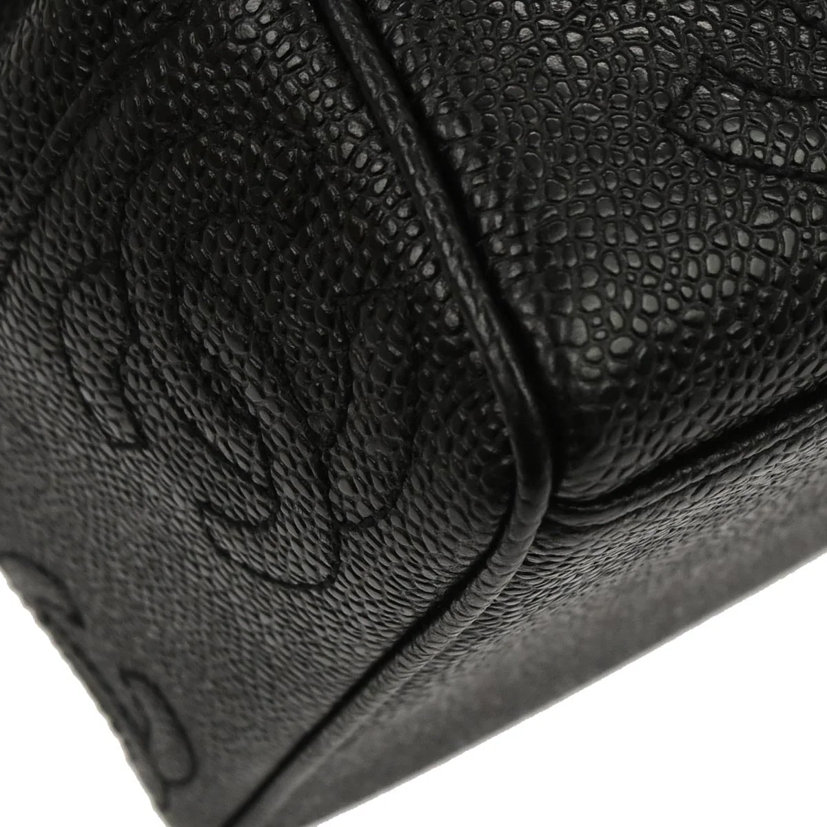 Chanel Black Caviar Skin Triple CC Bucket Shoulder Bag - Image 4