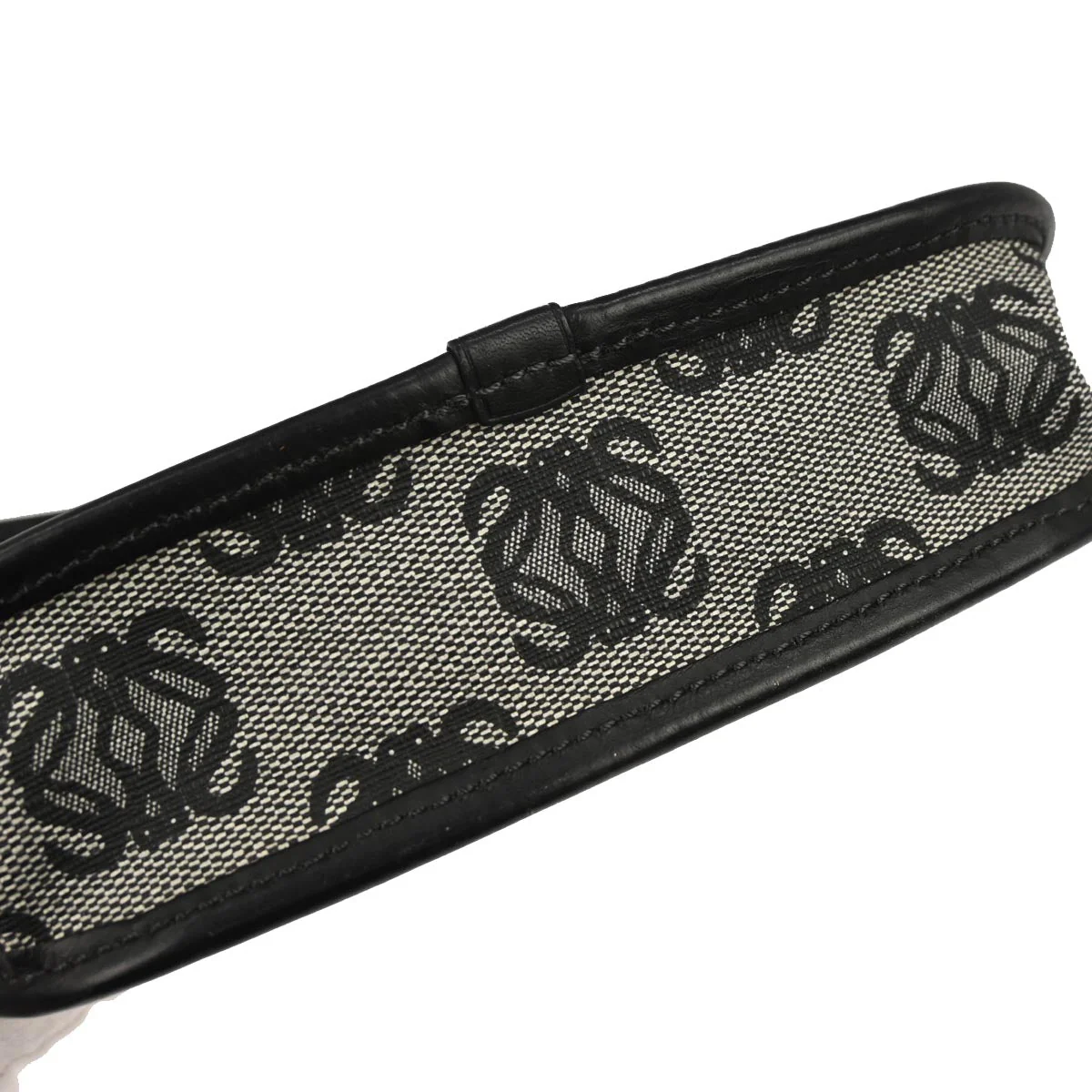 Loewe Gray Canvas Anagram Accessory Pouch Handbag - Image 3