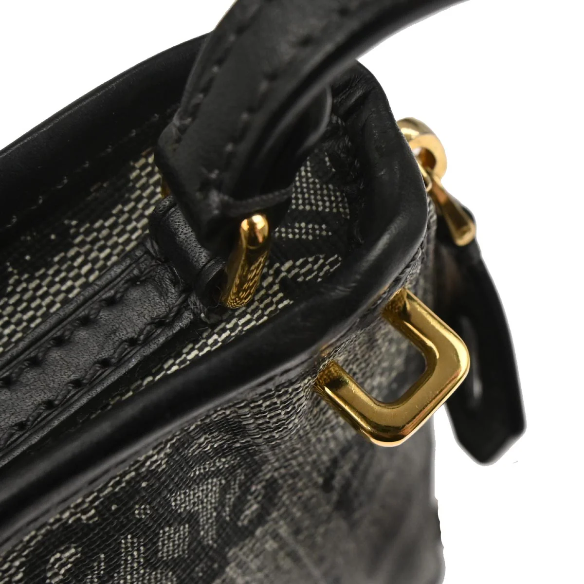 Loewe Gray Canvas Anagram Accessory Pouch Handbag - Image 6