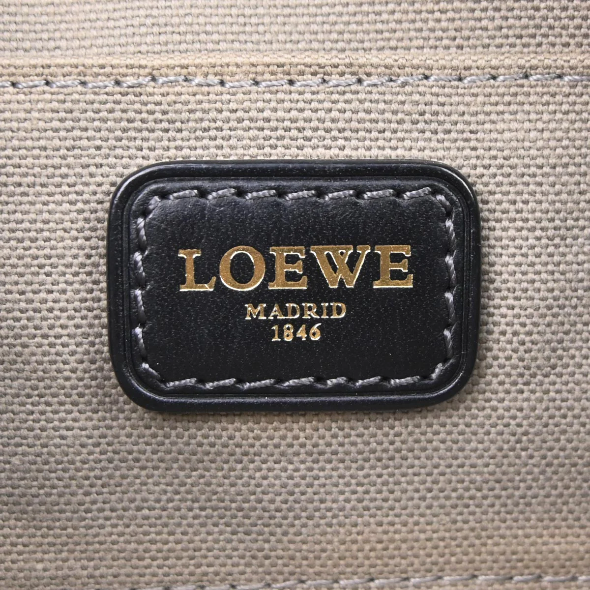 Loewe Gray Canvas Anagram Accessory Pouch Handbag - Image 9