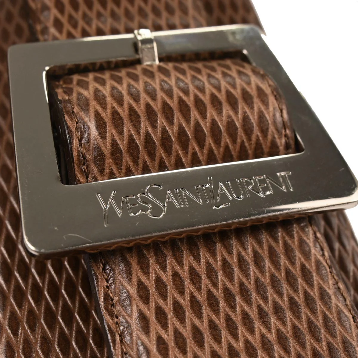 Yves Saint Laurent Brown Shoulder Bag - Image 6