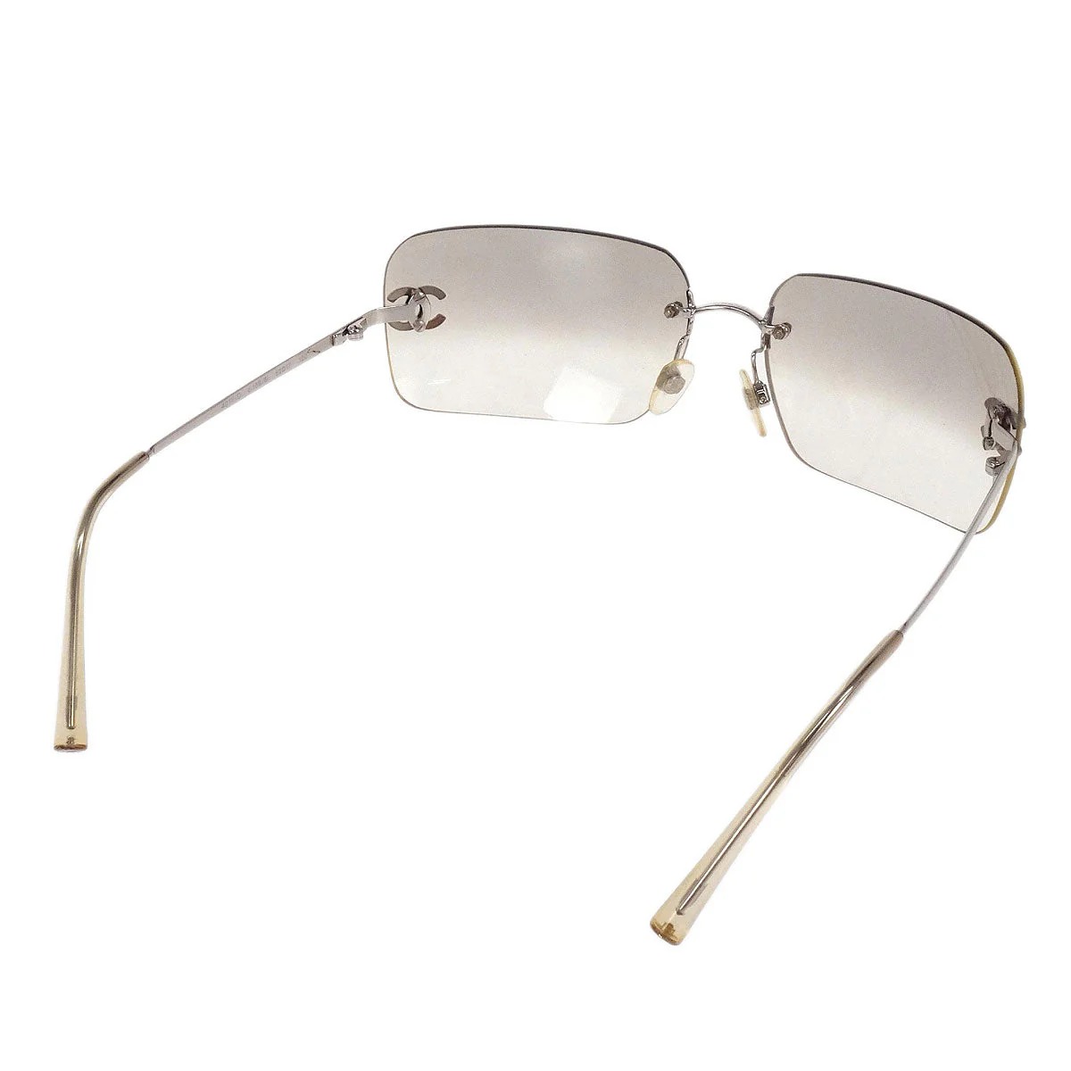 Chanel Sunglasses Eyewear Gray Rhinestone Small Good - Image 2