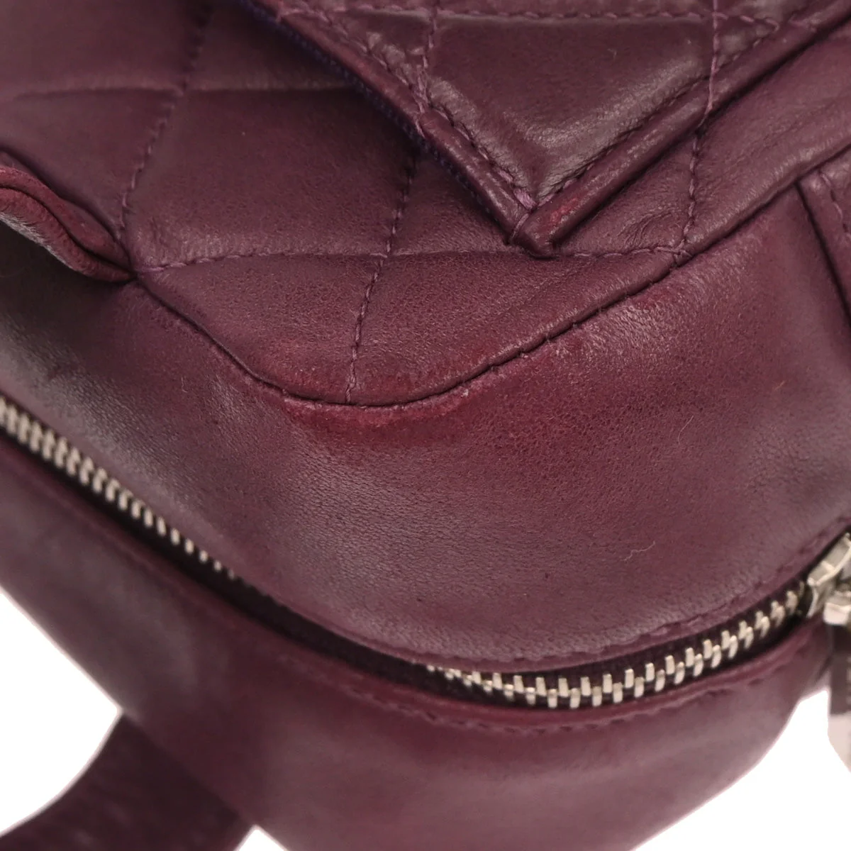 Chanel 2000-2002 Purple Lambskin Handbag - Image 4