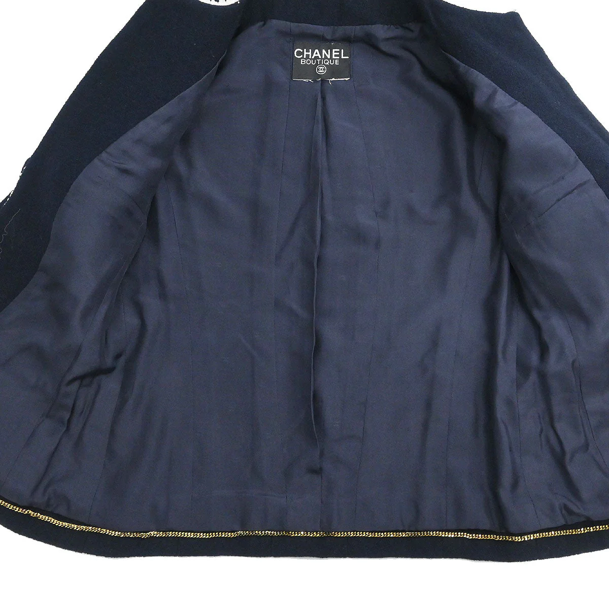 Chanel Setup Suit Jacket Skirt Navy - Image 8