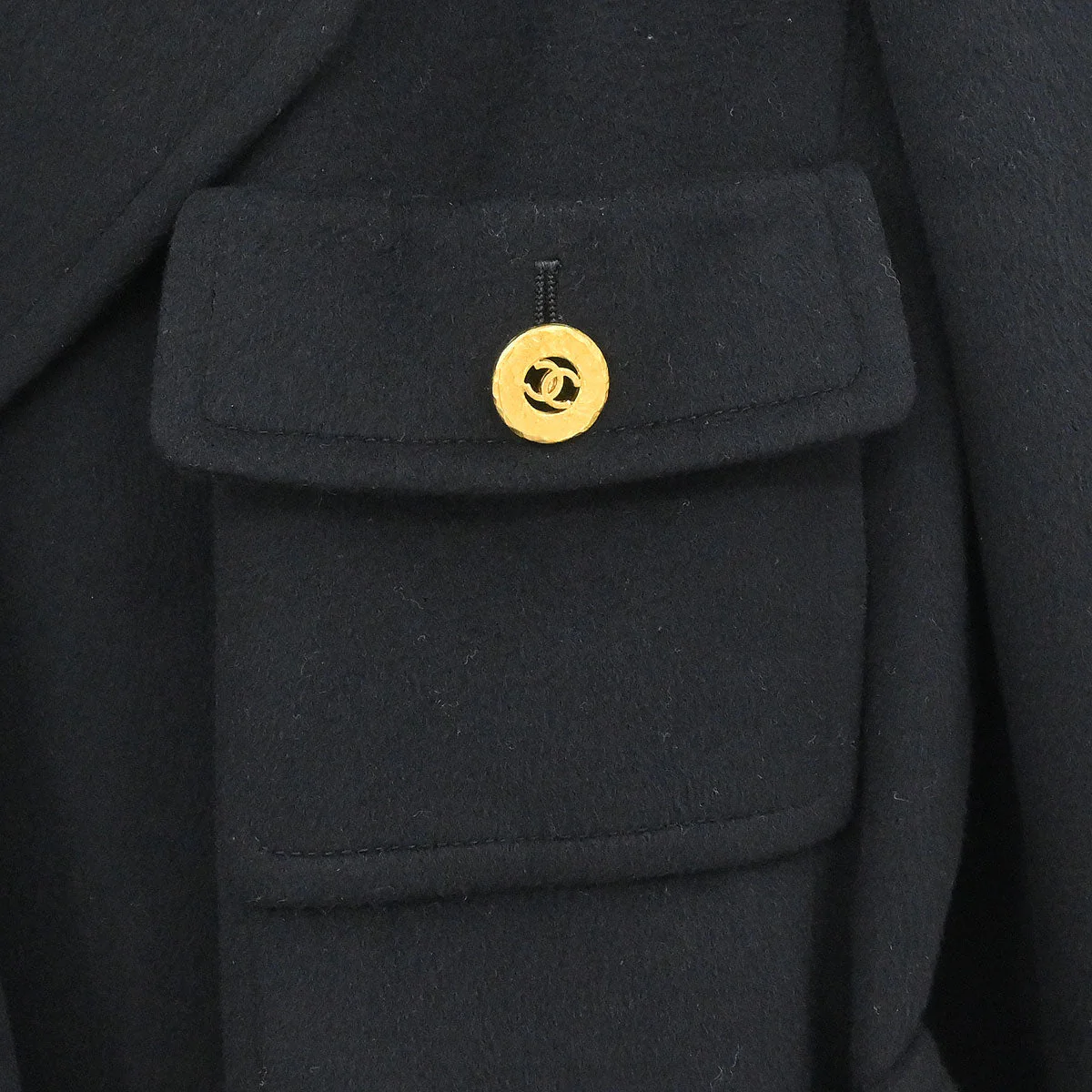 Chanel 1994 Coat Black #40 - Image 6