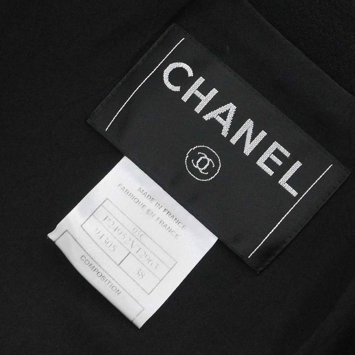 Chanel 2005 Emblem Single Breasted Jacket Black #38 - Image 10