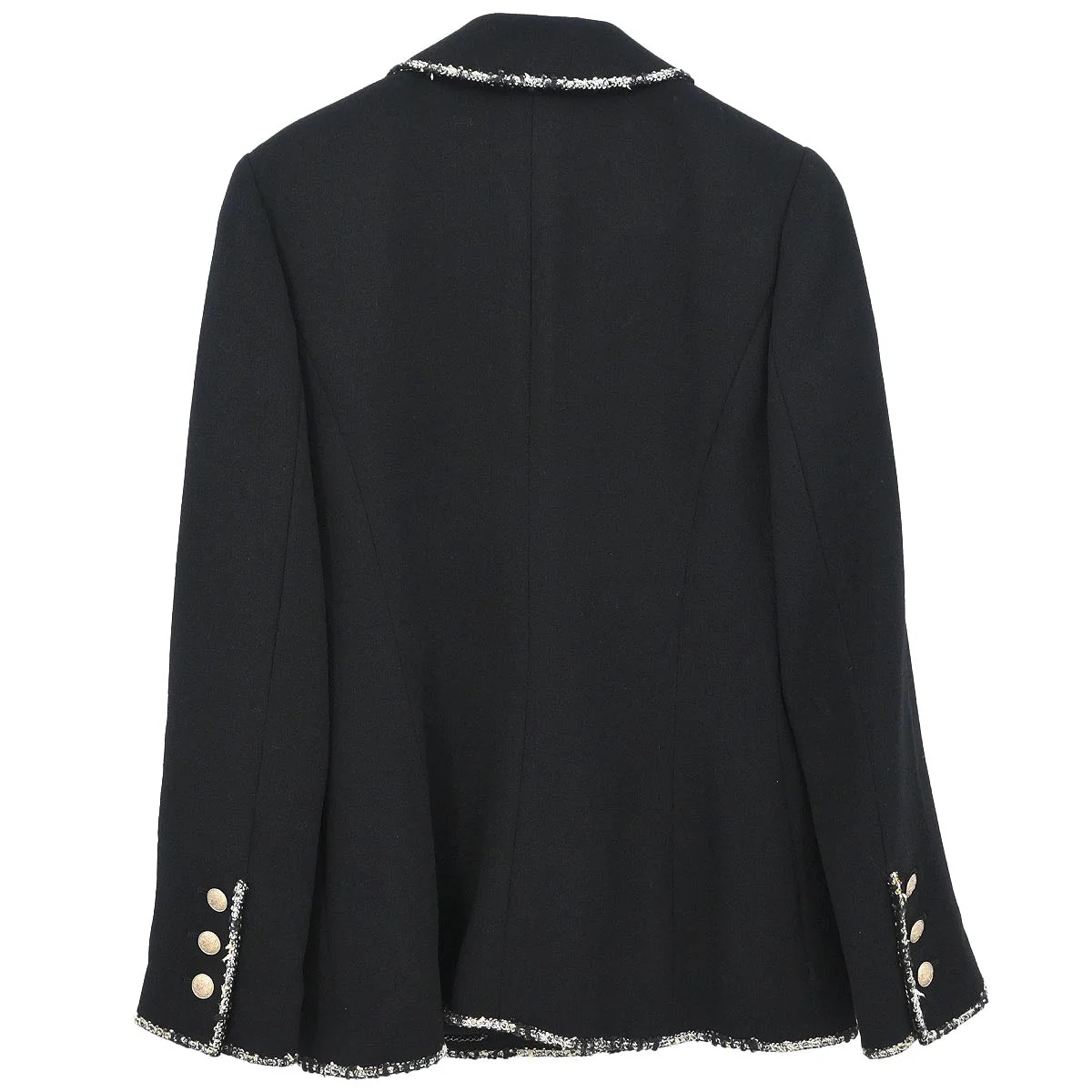 Chanel 2005 Emblem Single Breasted Jacket Black #38 - Image 2