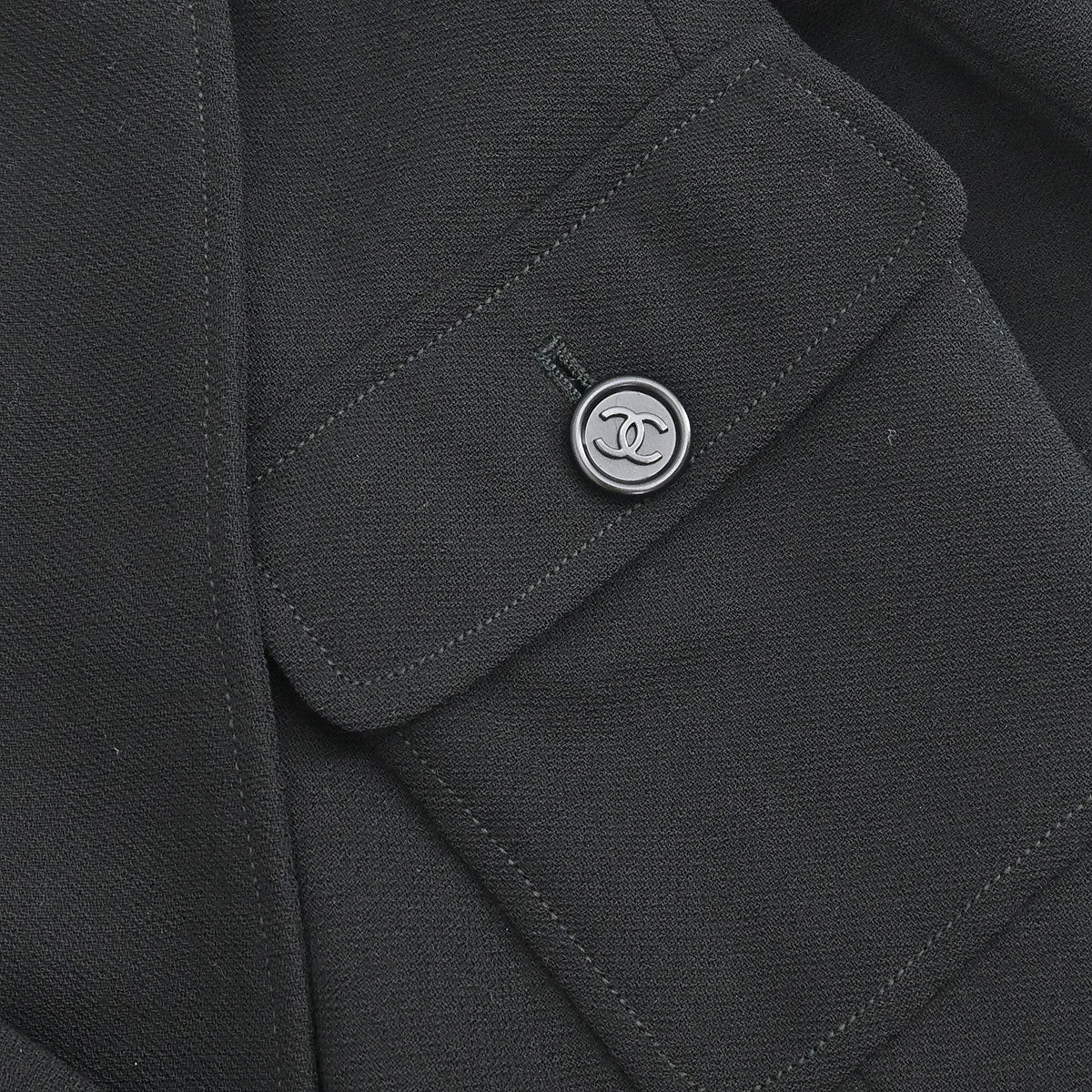 Chanel 1997 Double Breasted Jacket Black #38 - Image 4