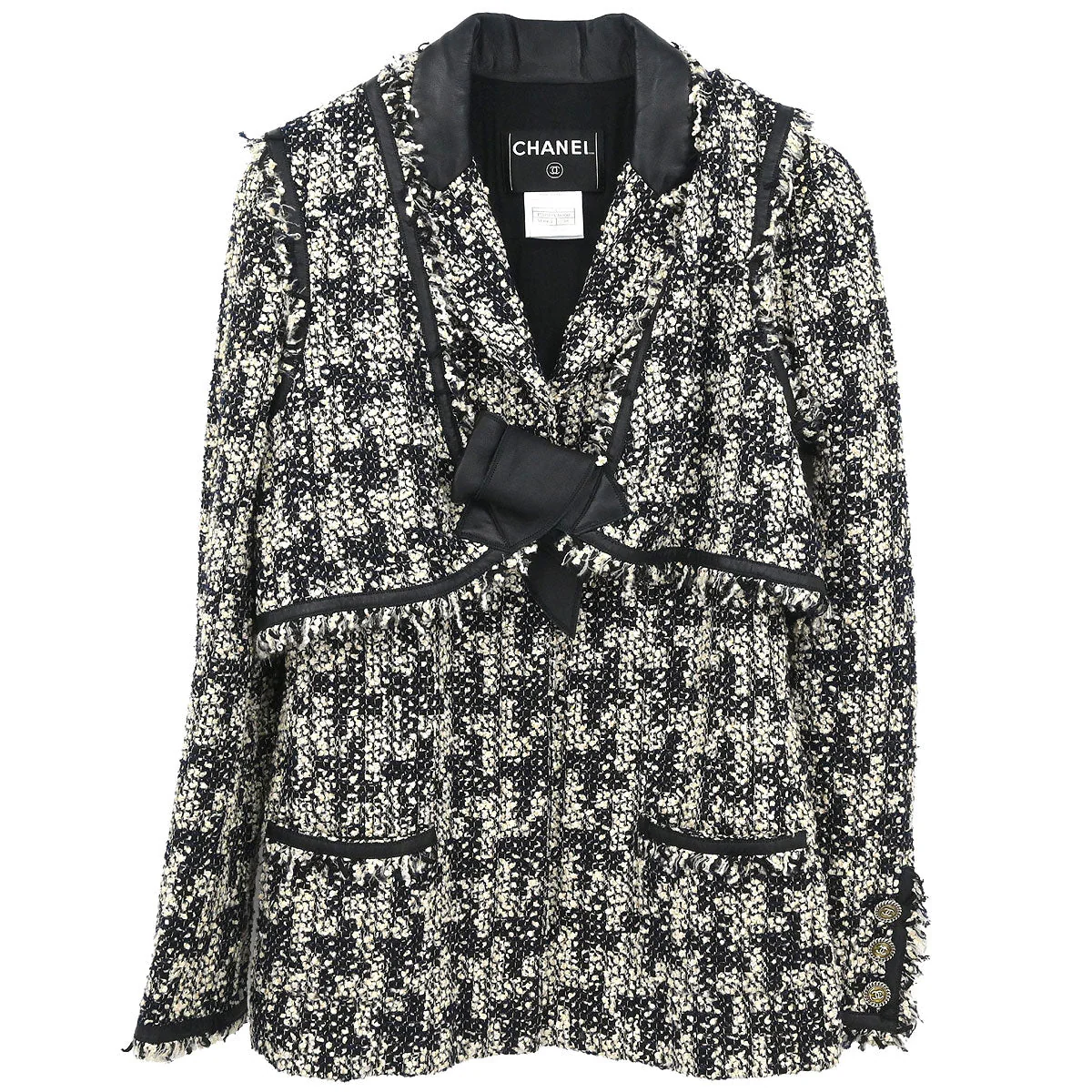 Chanel 2005 Set Jacket Vest Black #38