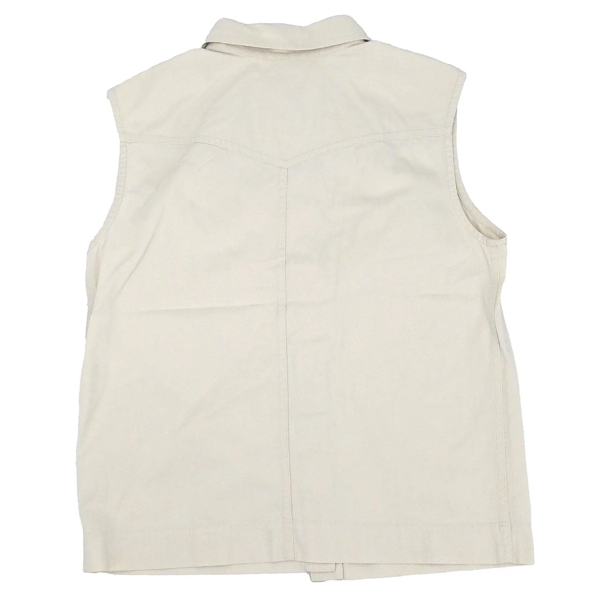 Chanel Single Breasted Jacket Vest Beige - Image 2