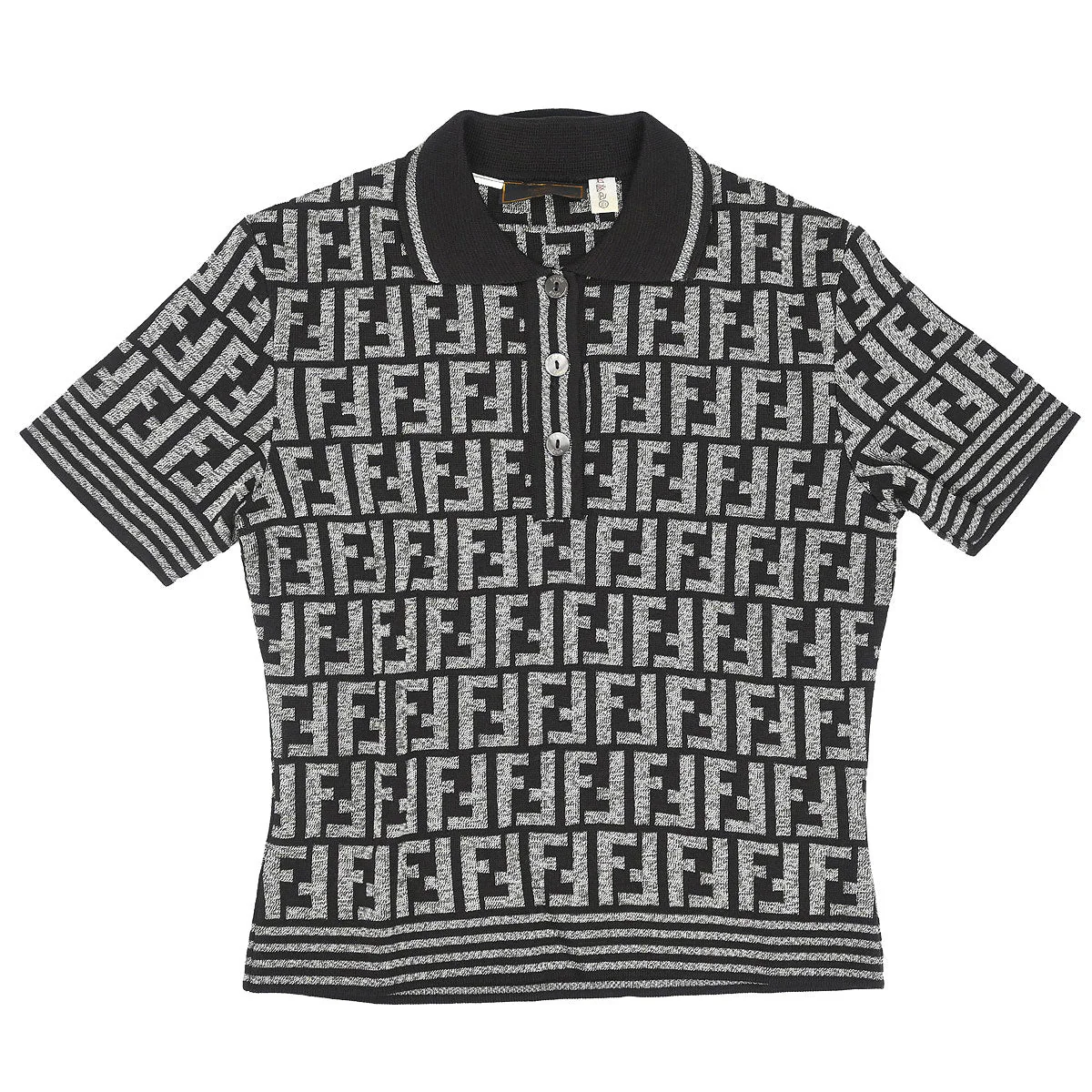 Fendi Top Polo Shirt Zucca Dark Brown
