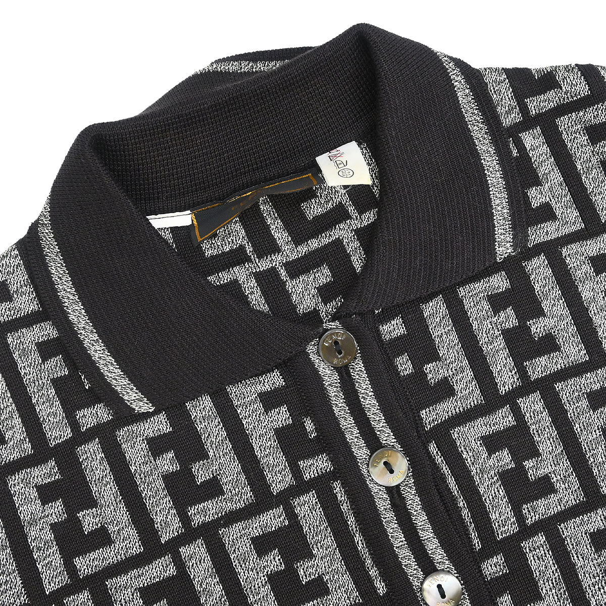 Fendi Top Polo Shirt Zucca Dark Brown - Image 3