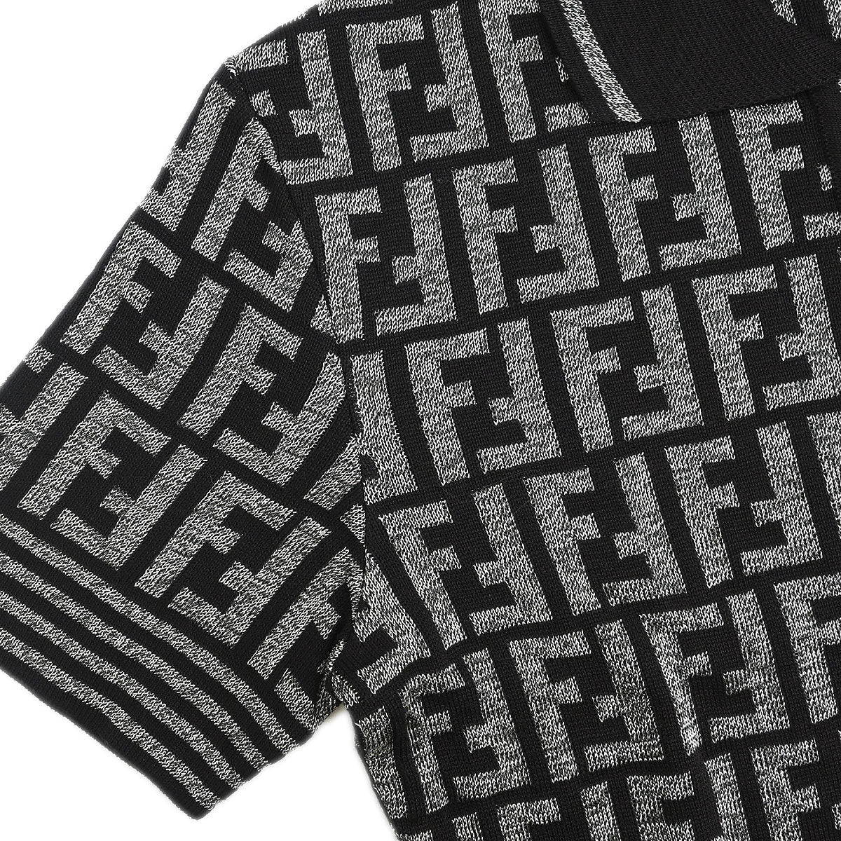 Fendi Top Polo Shirt Zucca Dark Brown - Image 4