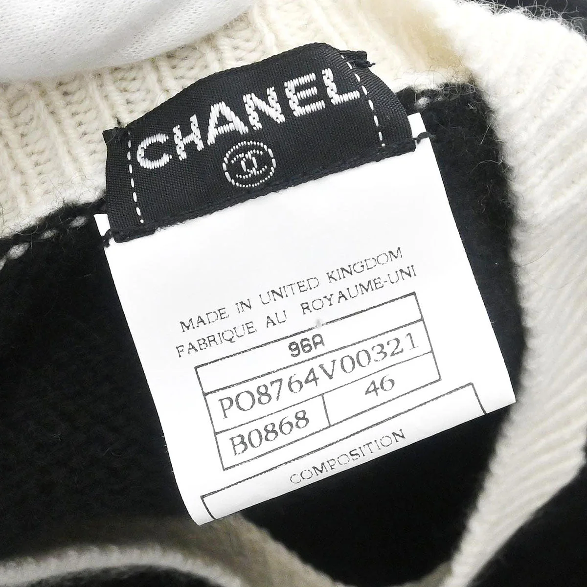 Chanel 1996 Long Sleeve Sweater Knit Top Black #46 - Image 10