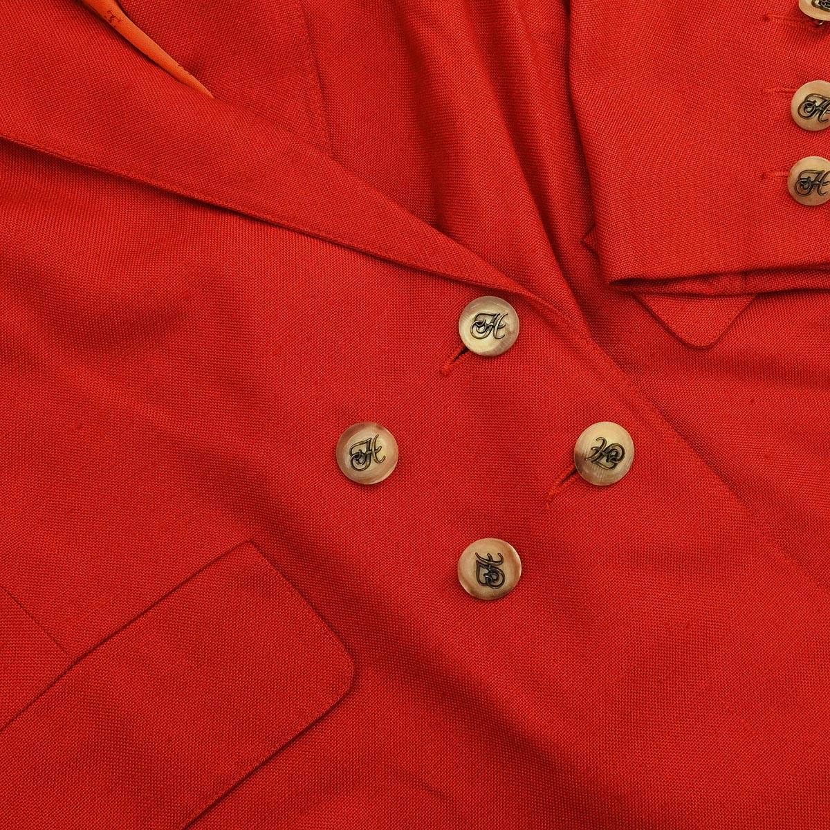 Hermes Setup Suit Jacket Skirt Red #36 - Image 3