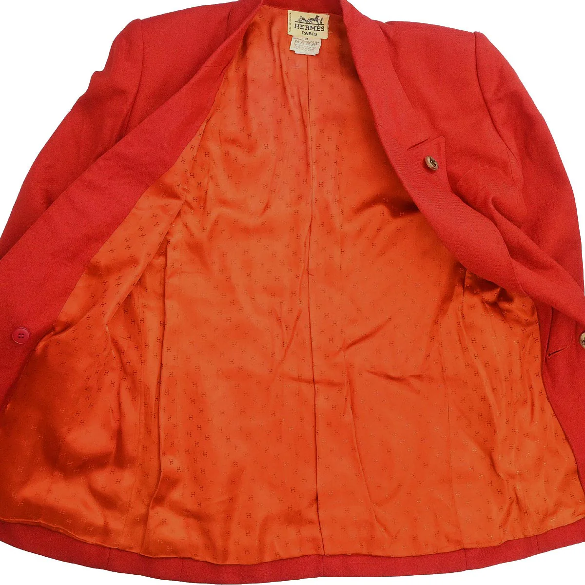 Hermes Setup Suit Jacket Skirt Red #36 - Image 8