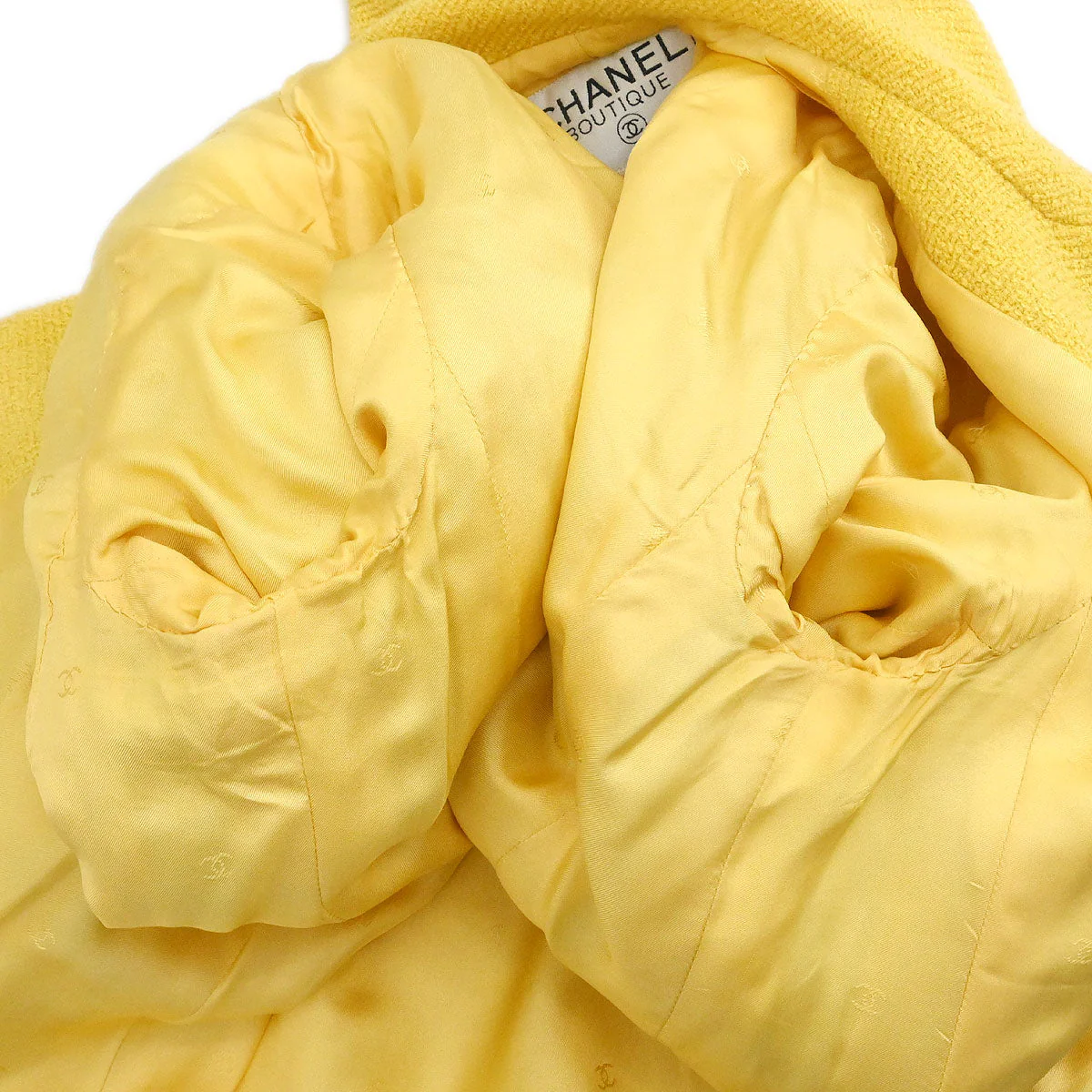 Chanel 1995 Single Breasted Jacket Yellow #40 - Image 10