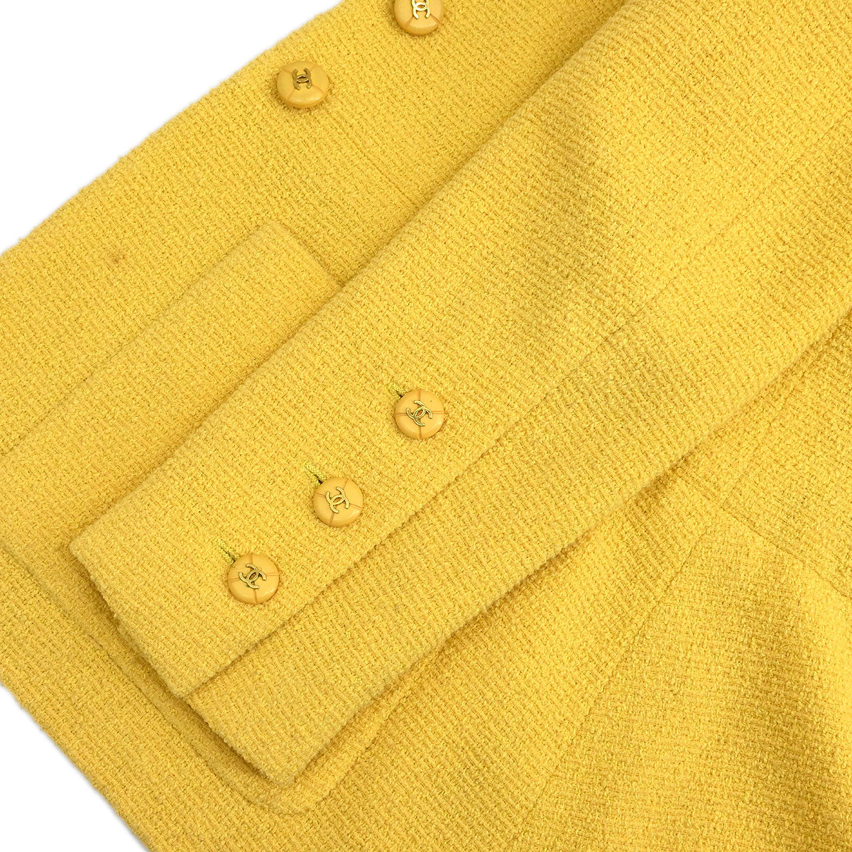 Chanel 1995 Single Breasted Jacket Yellow #40 - Image 12