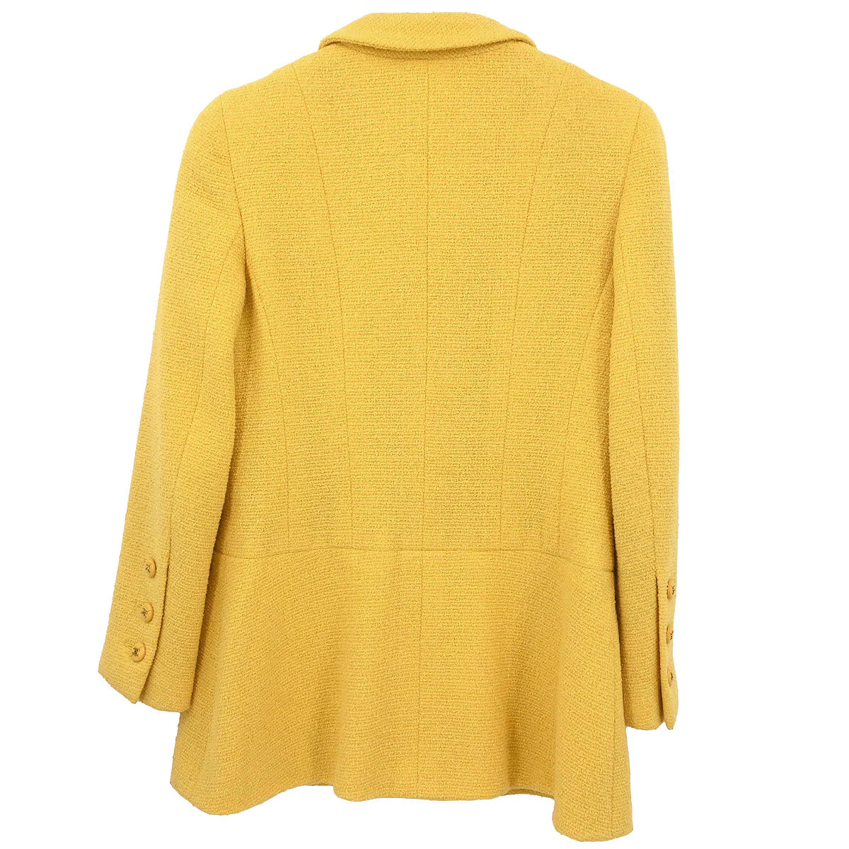 Chanel 1995 Single Breasted Jacket Yellow #40 - Image 2