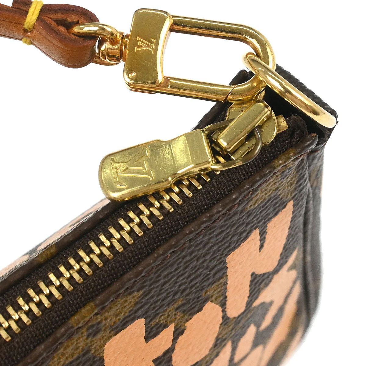 Louis Vuitton 2001 Beige Graffiti Pochette Accessoires Handbag - Image 6