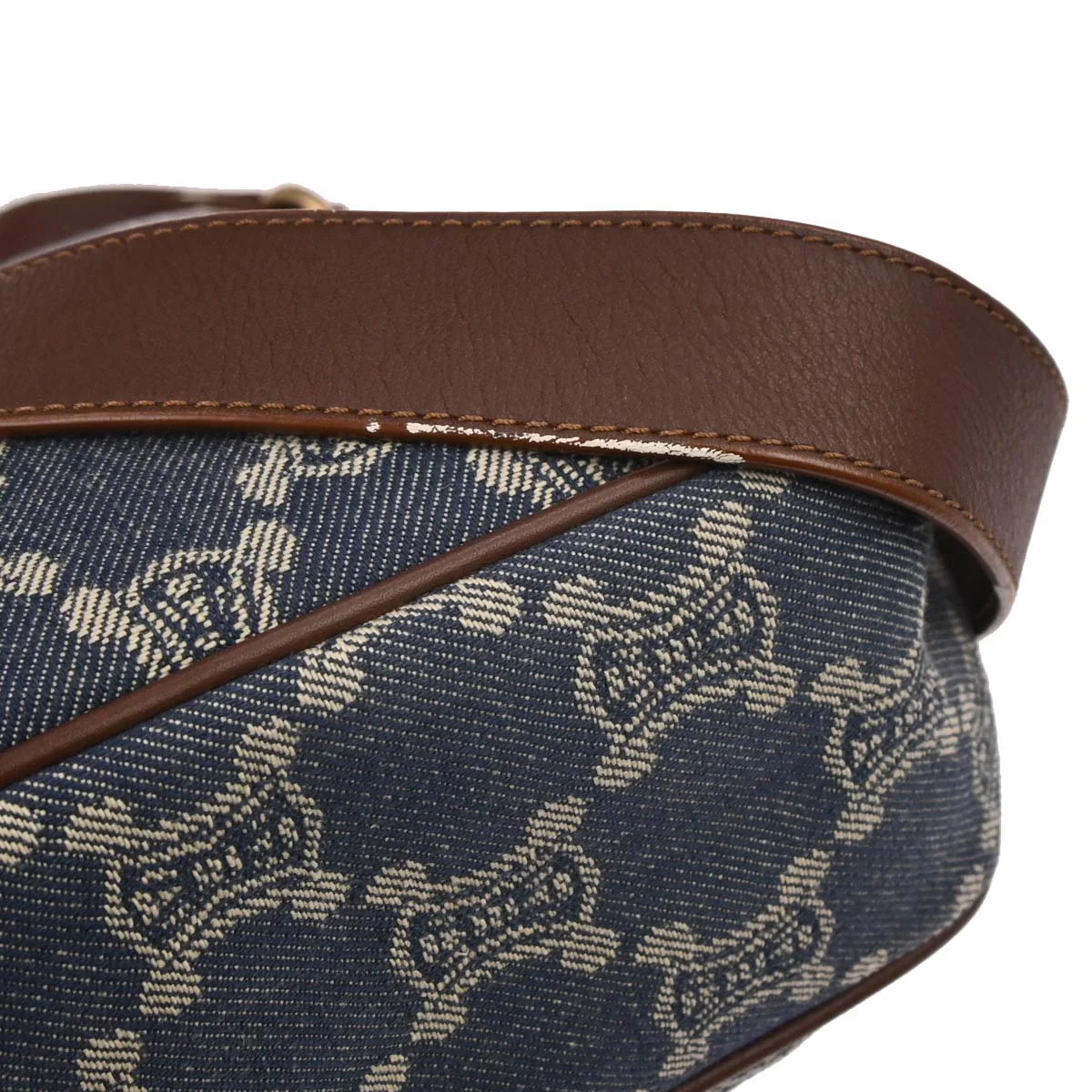 Celine * Blue Denim Macadam Shoulder Bag - Image 3