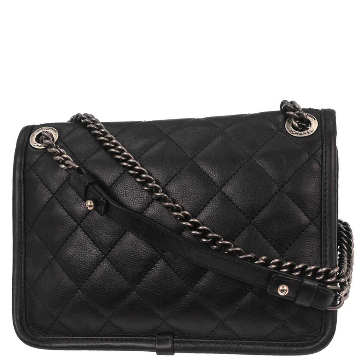 Chanel 2014-2015 Black Calfskin French Riviera Shoulder Bag - Image 2