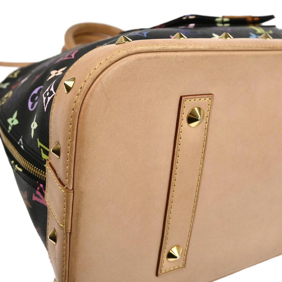 Louis Vuitton 2011 Black Monogram Multicolor Alma GM Handbag M40442 - Image 6