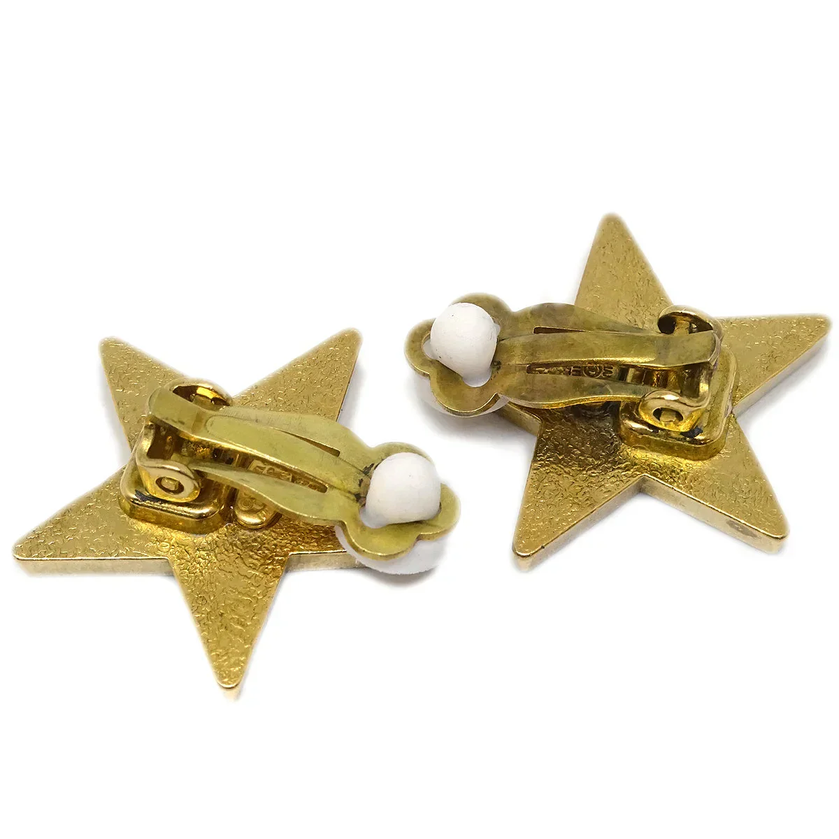 Chanel Star Earrings Clip-On Blue 01P - Image 3