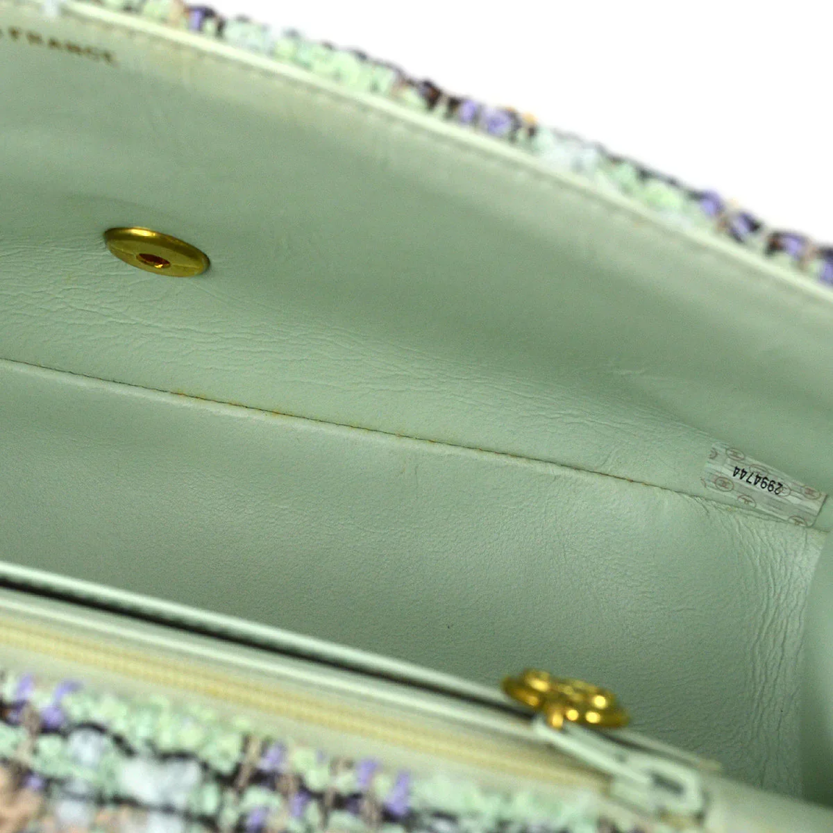 Chanel * 1991-1994 Light Blue Tweed Classic Flap Handbag Set - Image 8