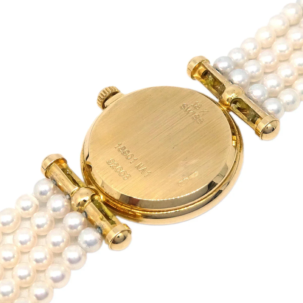 Van Cleef & Arpels Fantasy Round Quartz Watch 18KYG Artificial Pearl - Image 7