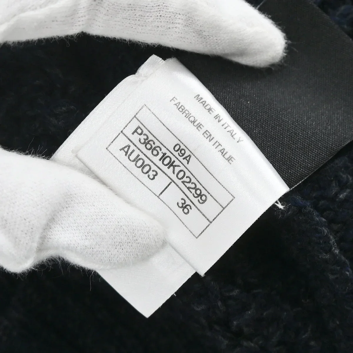Chanel 2009 Sweater Knit Top Navy #36 - Image 7
