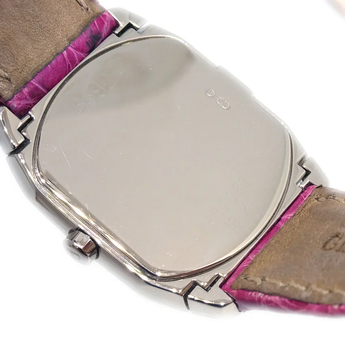 Rolex* Cellini Ref.6692 Quartz Watch 18KWG Diamond Pink Crocodile - Image 6