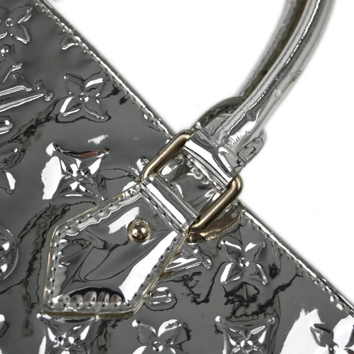 Louis Vuitton 2009 Silver Monogram Miroir Sac Plat Handbag M40269 - Image 12