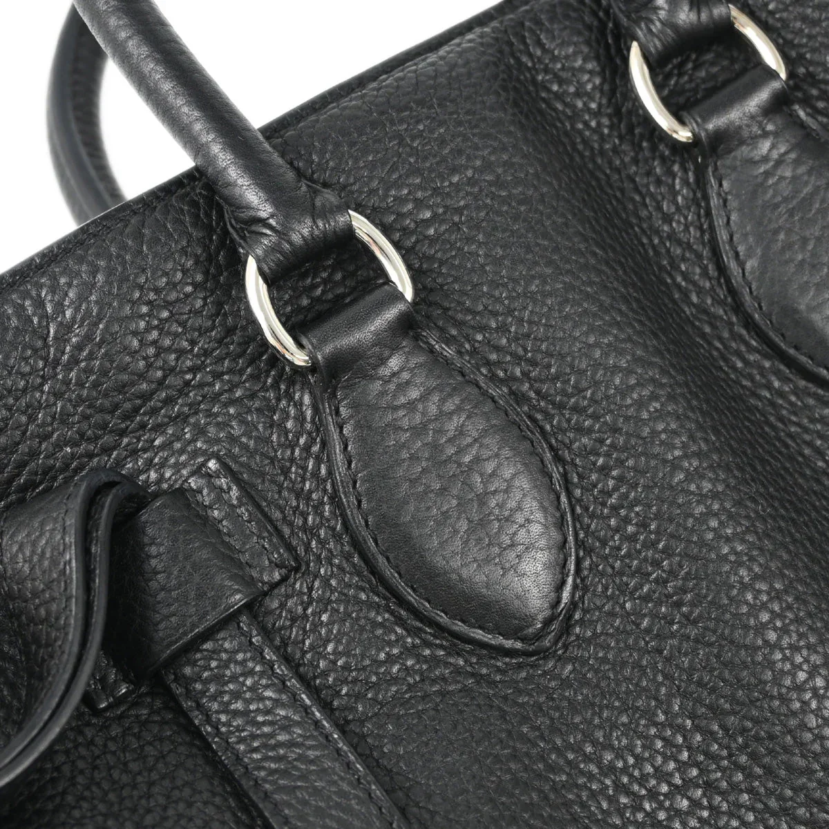 Hermes 2008 Black Taurillon Clemence Pursangle 31 Handbag - Image 9