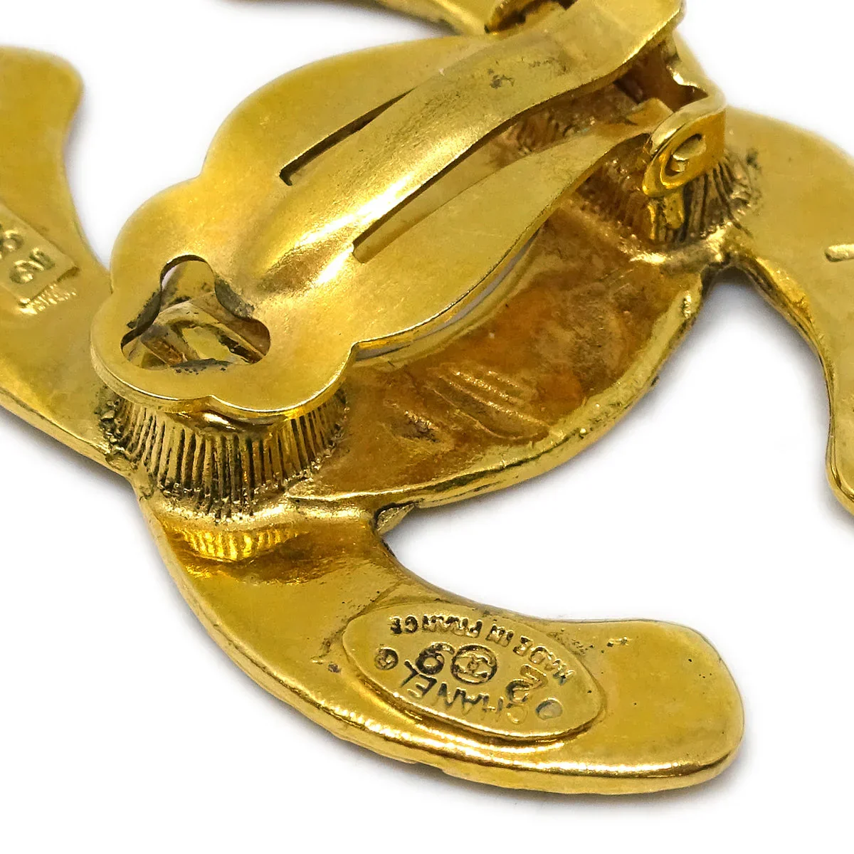 Chanel Gold CC Earrings Clip-On 2878/29 - Image 3
