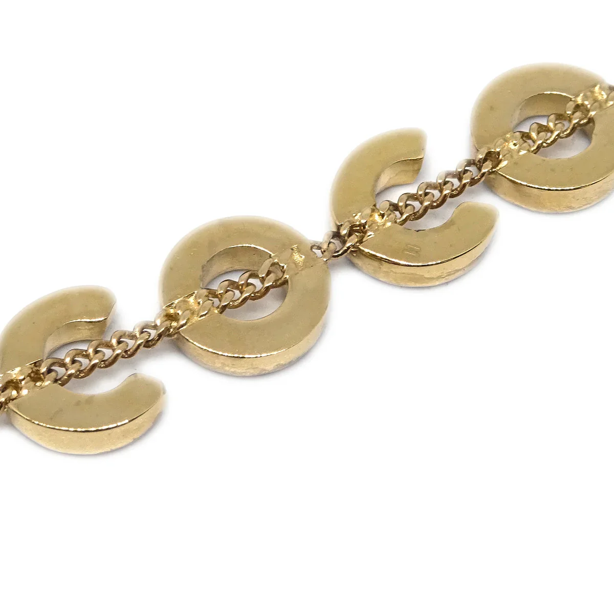 Chanel COCO Pendant Necklace Rhinestone Gold 01A - Image 3