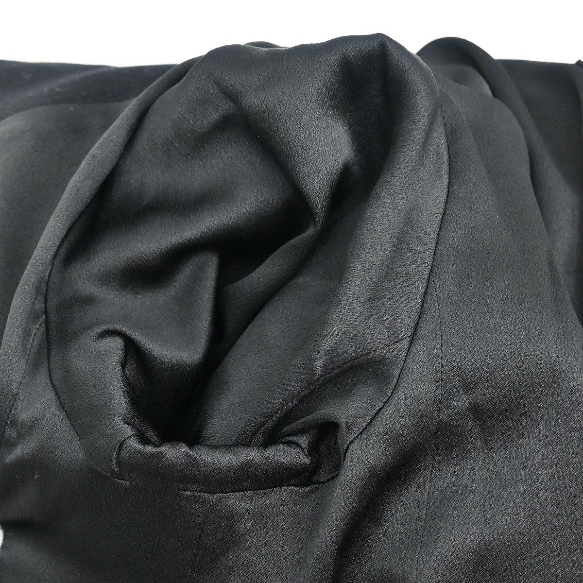 Chanel 1998 Double Breasted Jacket Coat Black #38 - Image 5