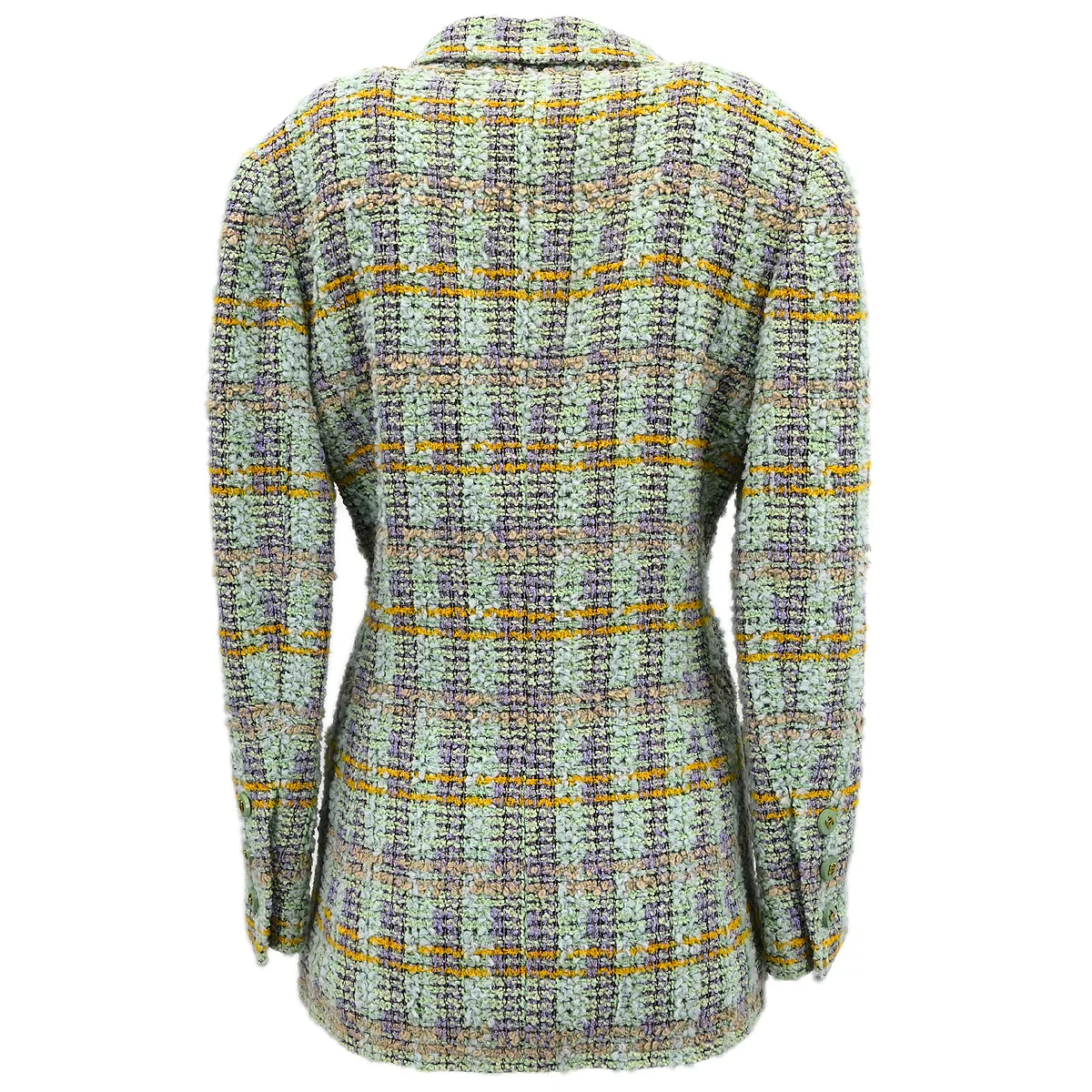 Chanel 1994 Single Breasted Jacket Light Green #38 - Image 2