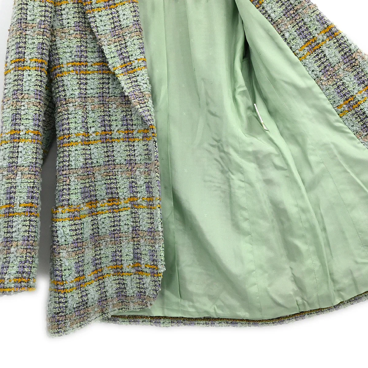Chanel 1994 Single Breasted Jacket Light Green #38 - Image 7