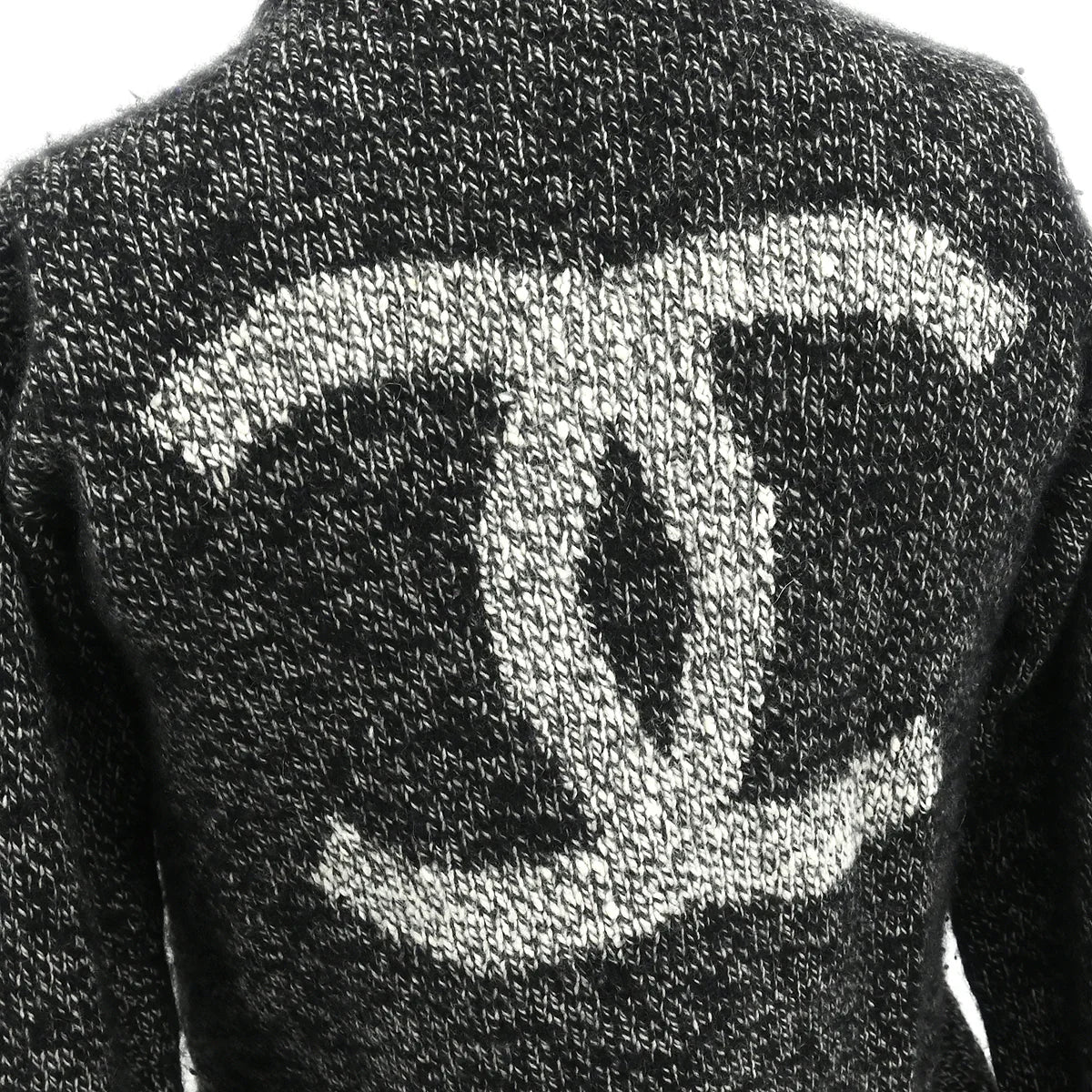Chanel Zip Up Knit Sweater Gray - Image 10