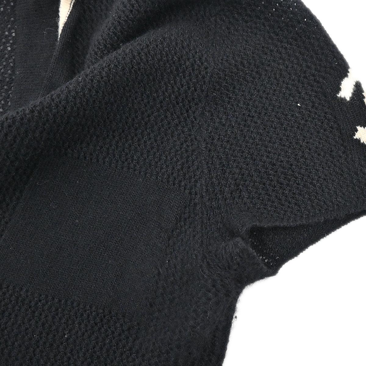 Chanel 2001 Short Sleeve Sweater Knit Top Black #40 - Image 4