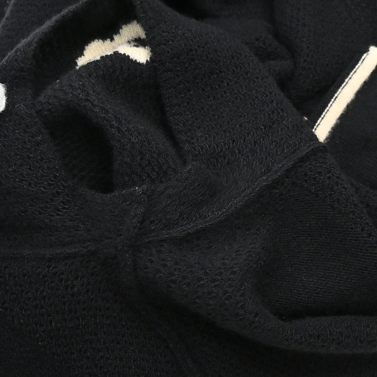 Chanel 2001 Short Sleeve Sweater Knit Top Black #40 - Image 7