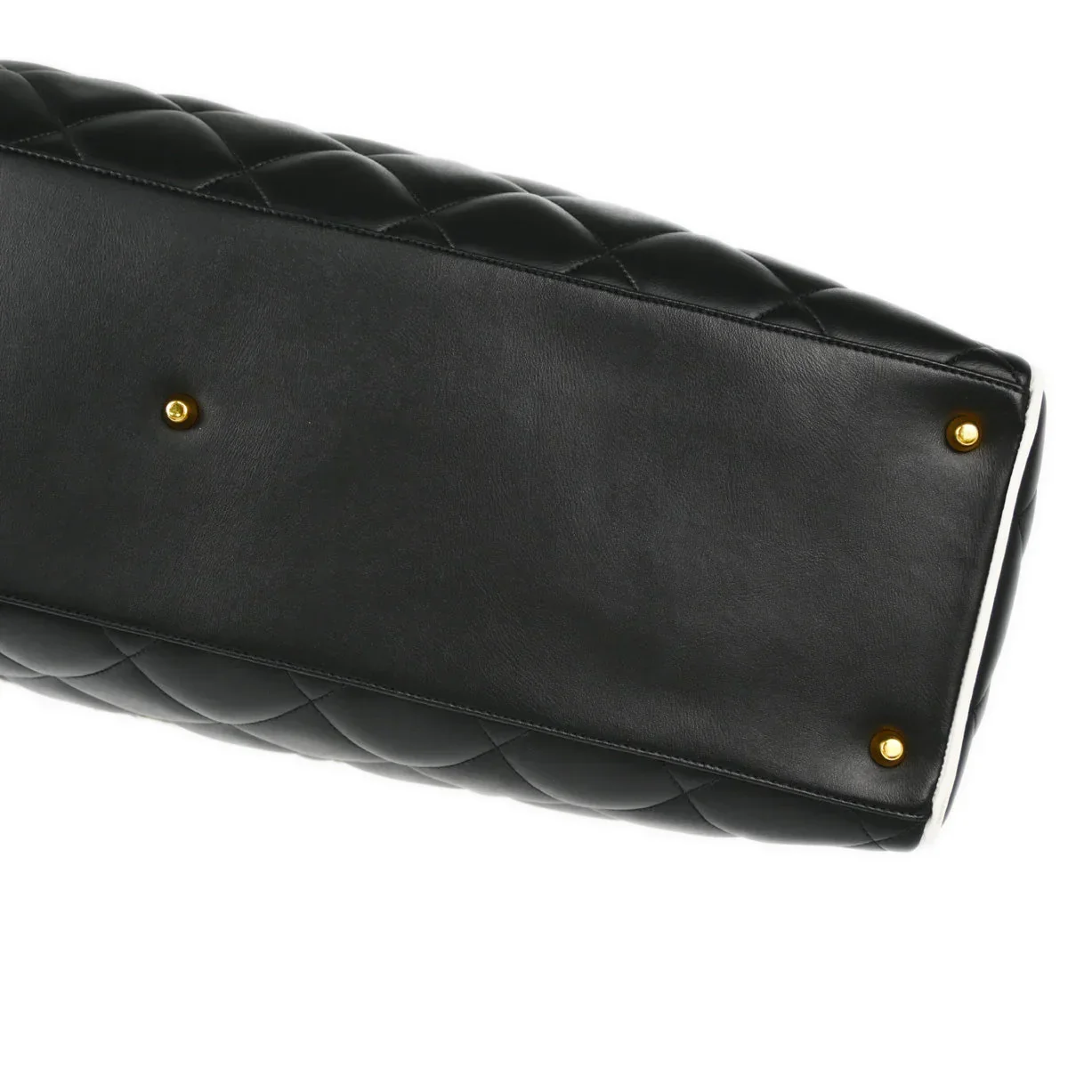 Chanel 1994-1996 Black Calfskin Bowling Bag 50 - Image 3