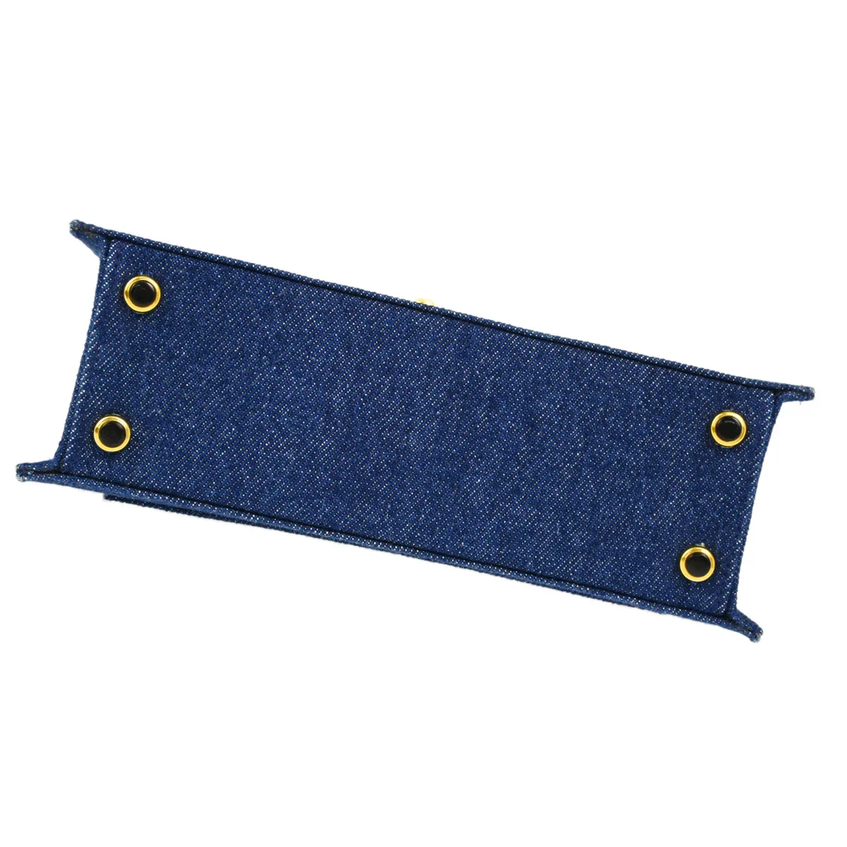 Chanel 1989-1991 Blue Denim Straight Flap Shoulder Bag - Image 3