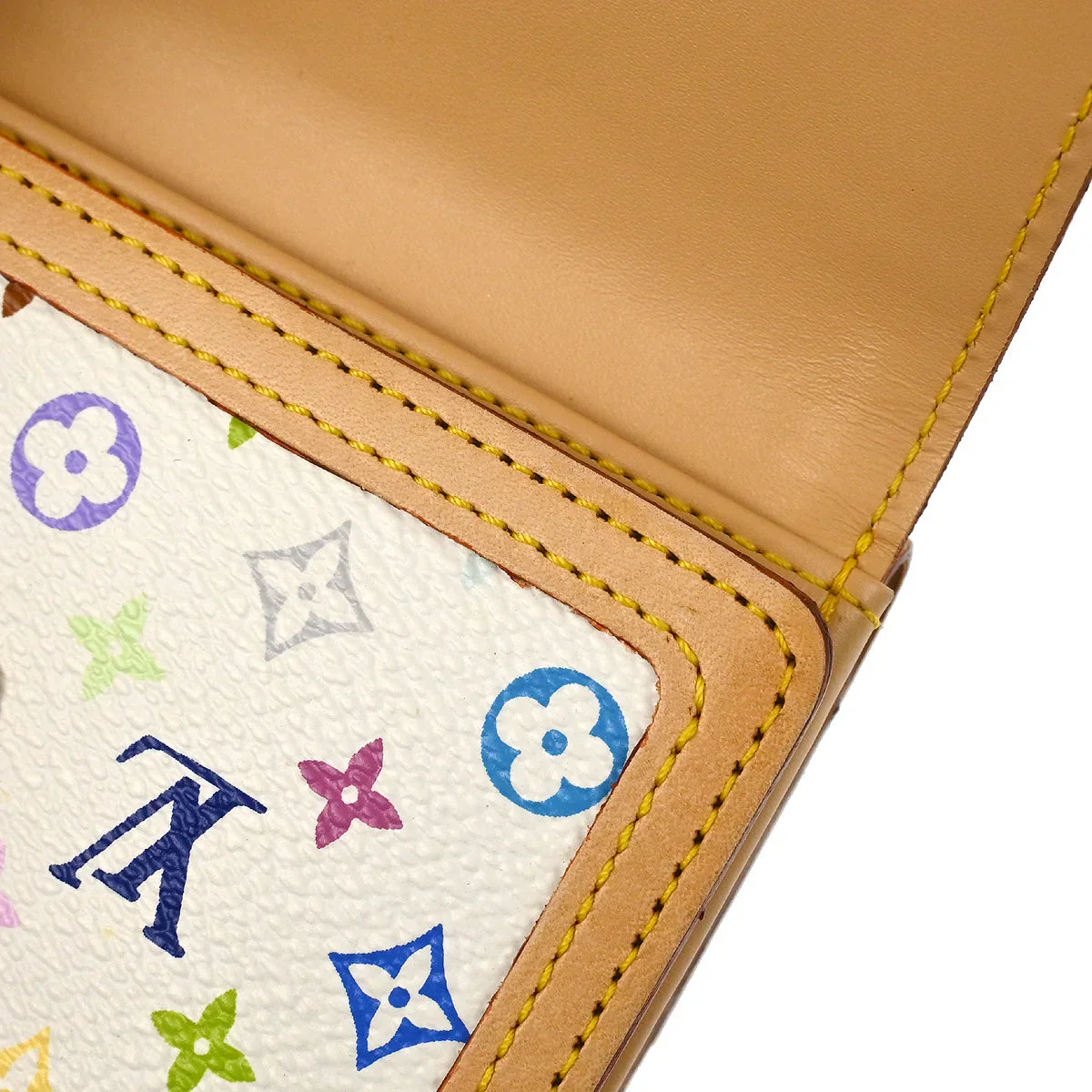 Louis Vuitton 2005 Multicolor Porte Monnaie Billet Cartes Credit M92983 - Image 7