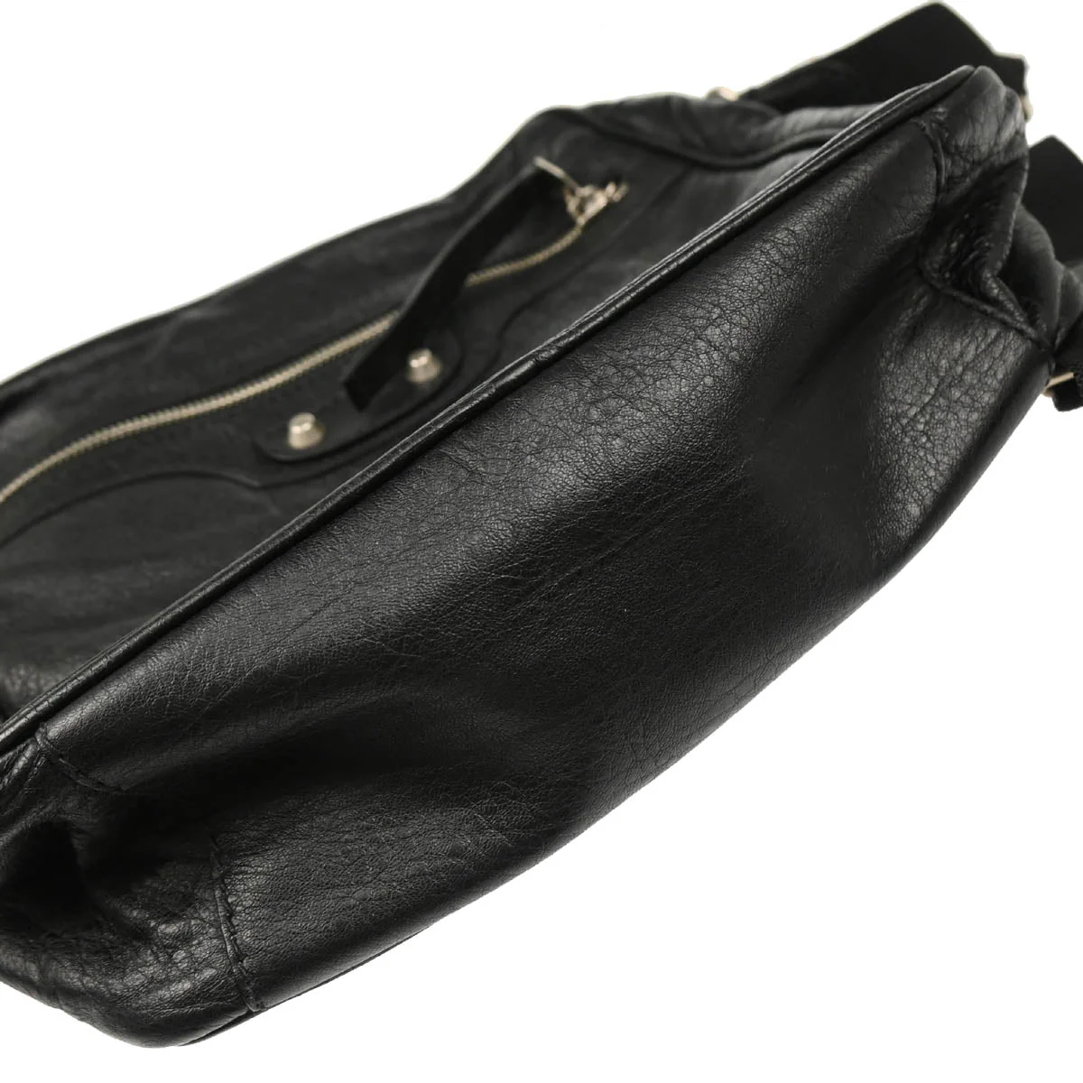 Balenciaga Black Leather Messenger Shoulder Bag - Image 5