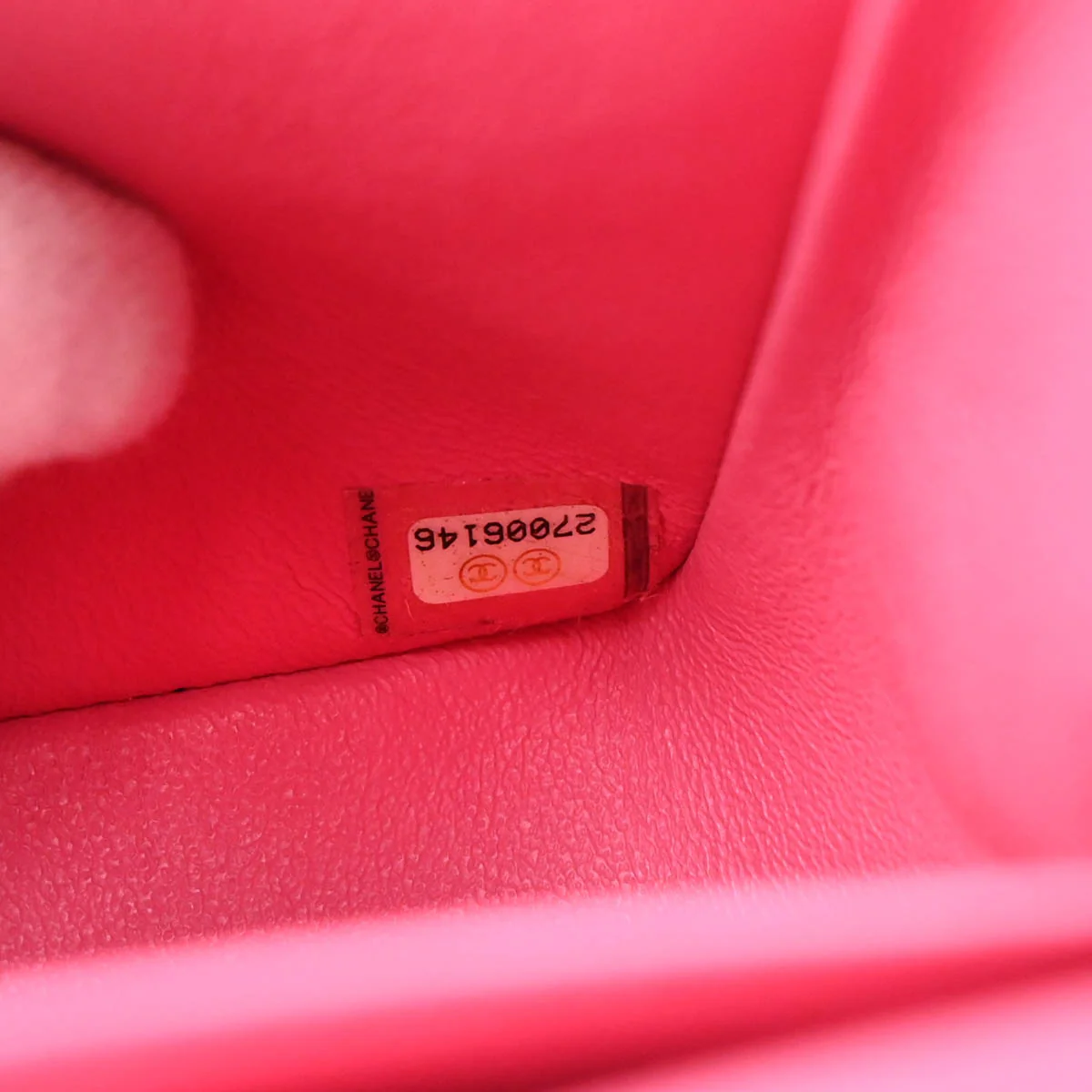 Chanel 2019 Pink Calfskin Caviar Medium Classic Double Flap Shoulder Bag - Image 11