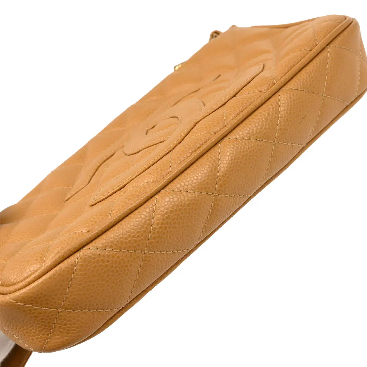 Chanel 2003-2004 Beige Caviar Handbag - Image 3