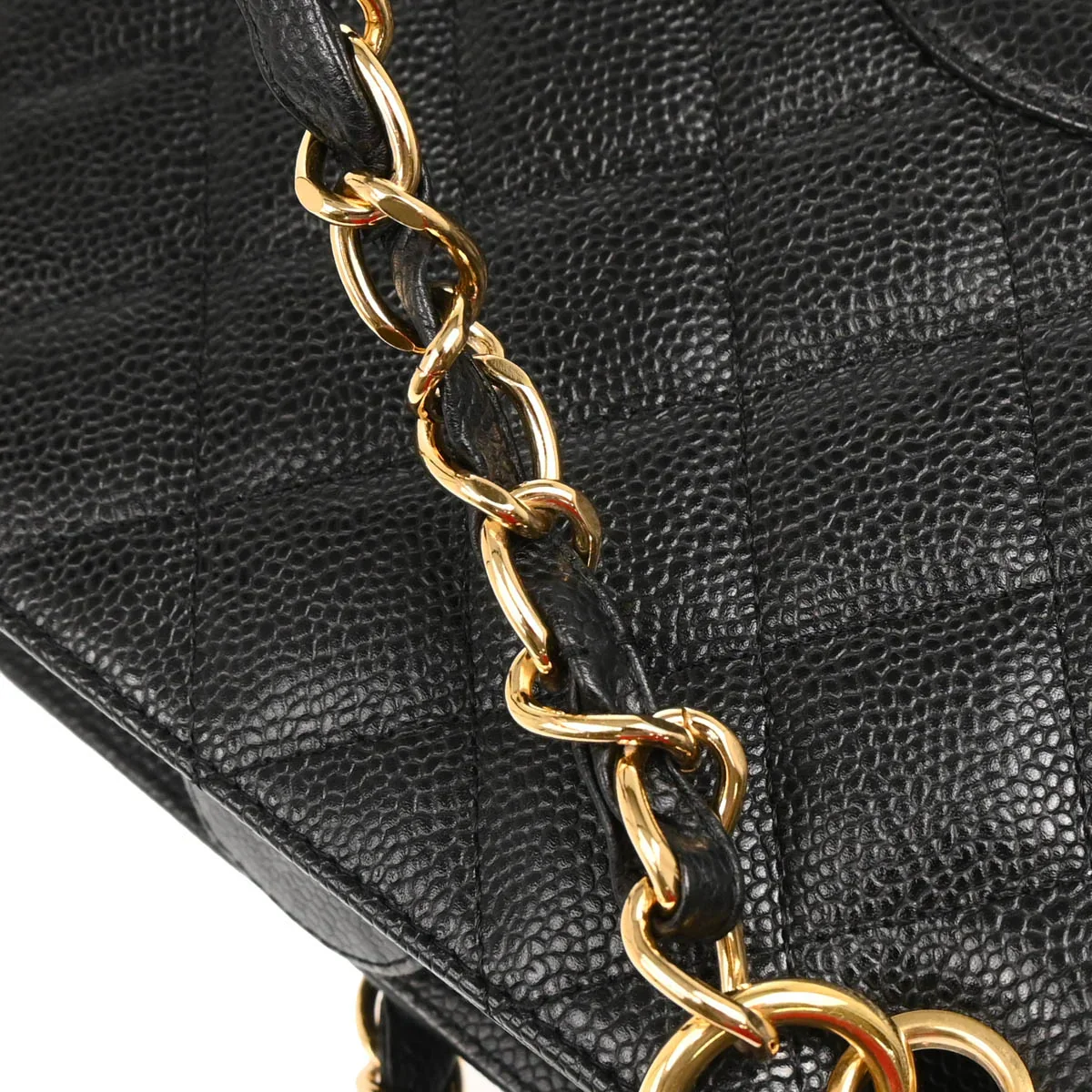 Chanel 2003-2004 Black Caviar Petite Shopping Tote PST Handbag - Image 6
