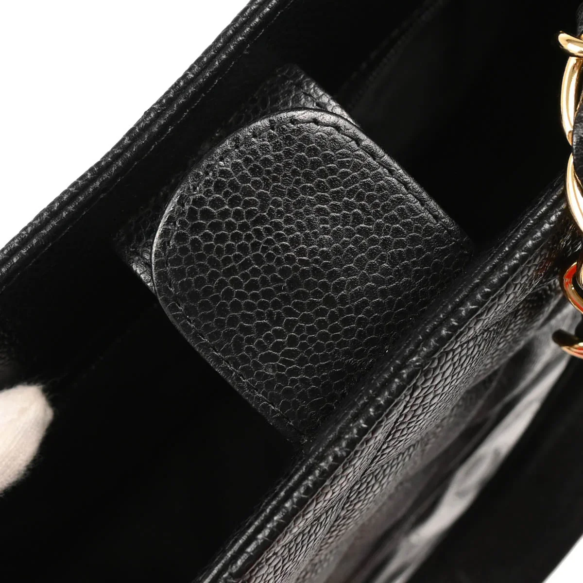 Chanel 2003-2004 Black Caviar Petite Shopping Tote PST Handbag - Image 8